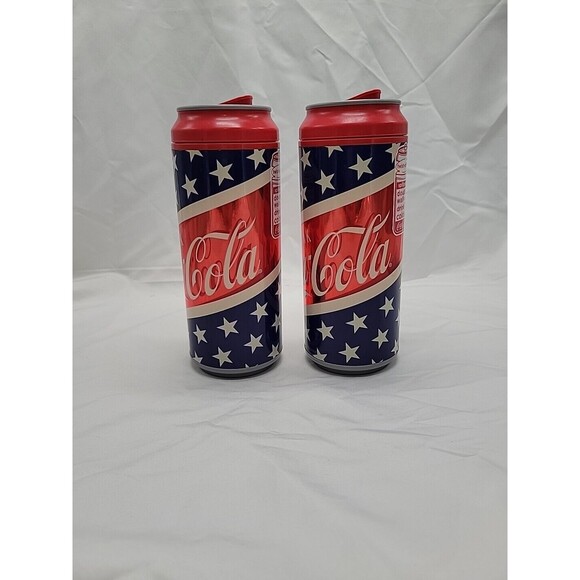 Coca-Cola Red, White and Blue 16 oz Double Insulated Can Tumbler Sipper - Picture 1 of 6